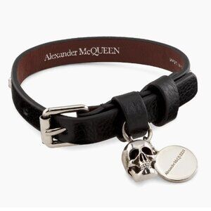 Alexander McQueen Hammered Studs Double-Wrap Bracelet